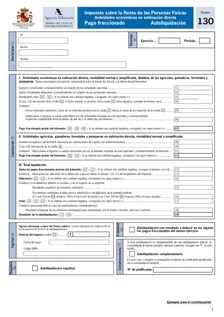 Modelo 130: primera página del formulario