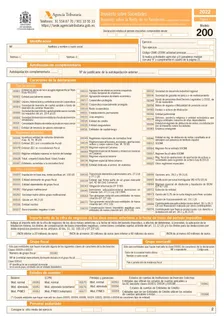 Modelo 200: primera página del formulario