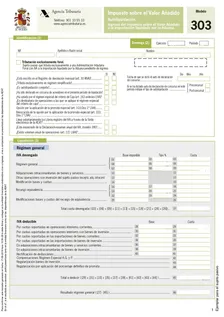 Modelo 303: primera página del formulario
